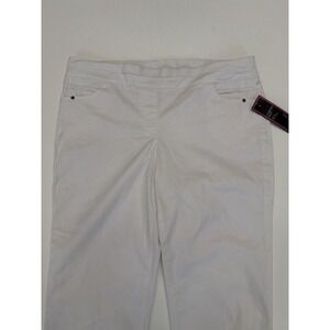 Kim Rogers Comfort Waist Capri Pants Womens 12 White Stretch NWT.       3985